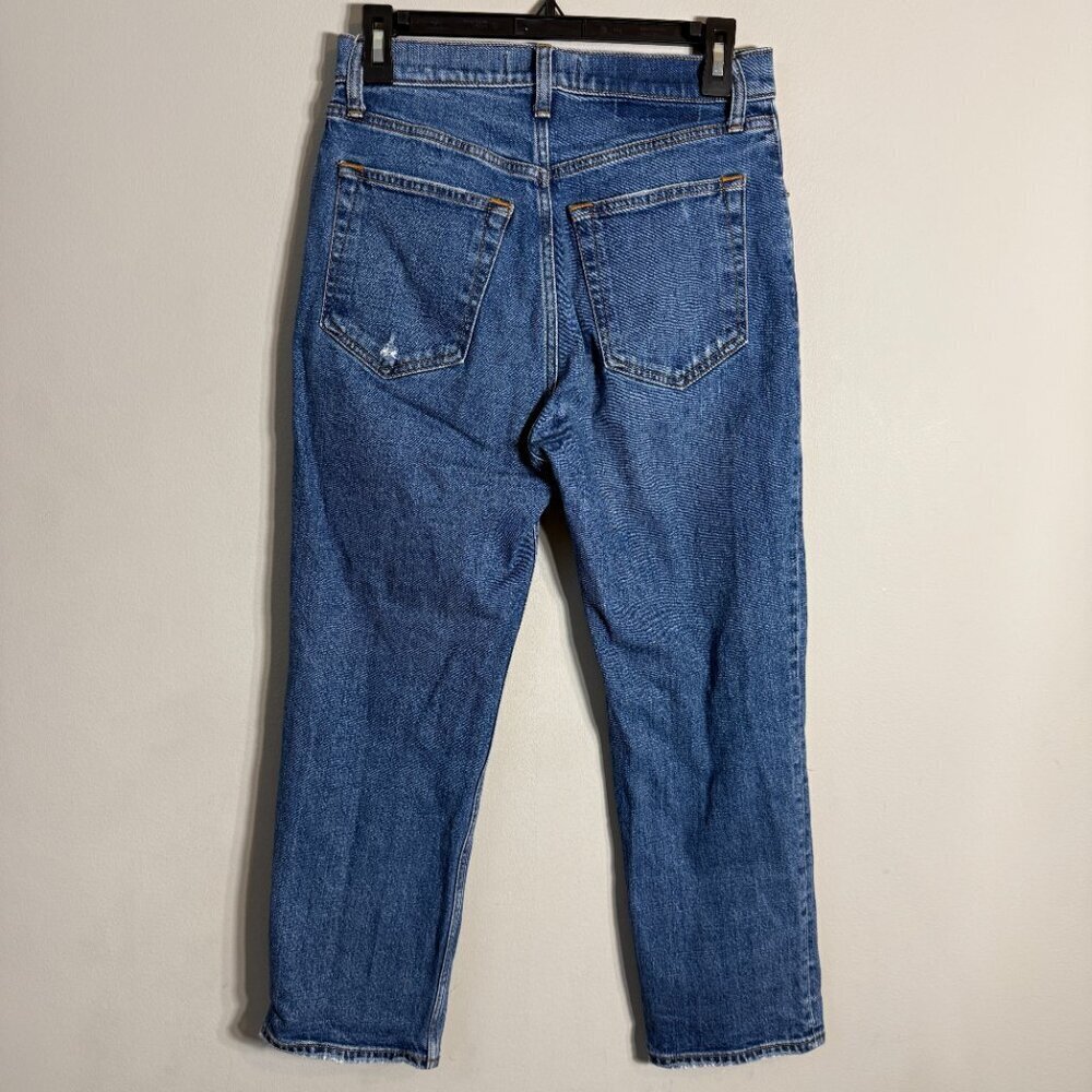 Abercrombie & Fitch Ankle Straight Ultra High Rise Denim Jean Women's 28 6S Blue - Picture 8 of 12
